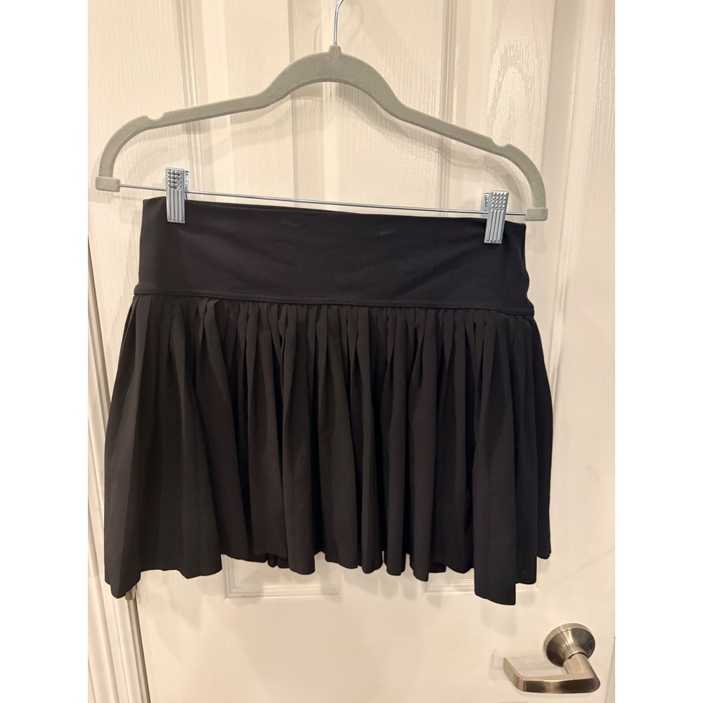OFFLINE by Aerie Pleated Tennis Skort Black Real Me Active Mini Skirt L
